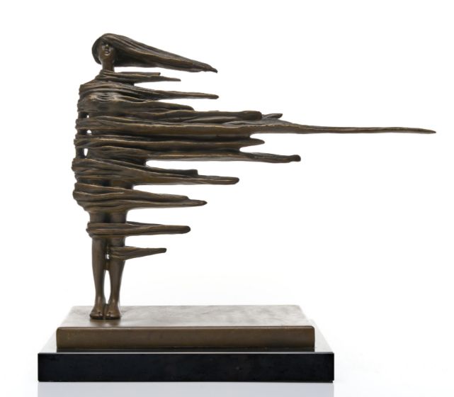 Surrealist Dancer bronze sculpture